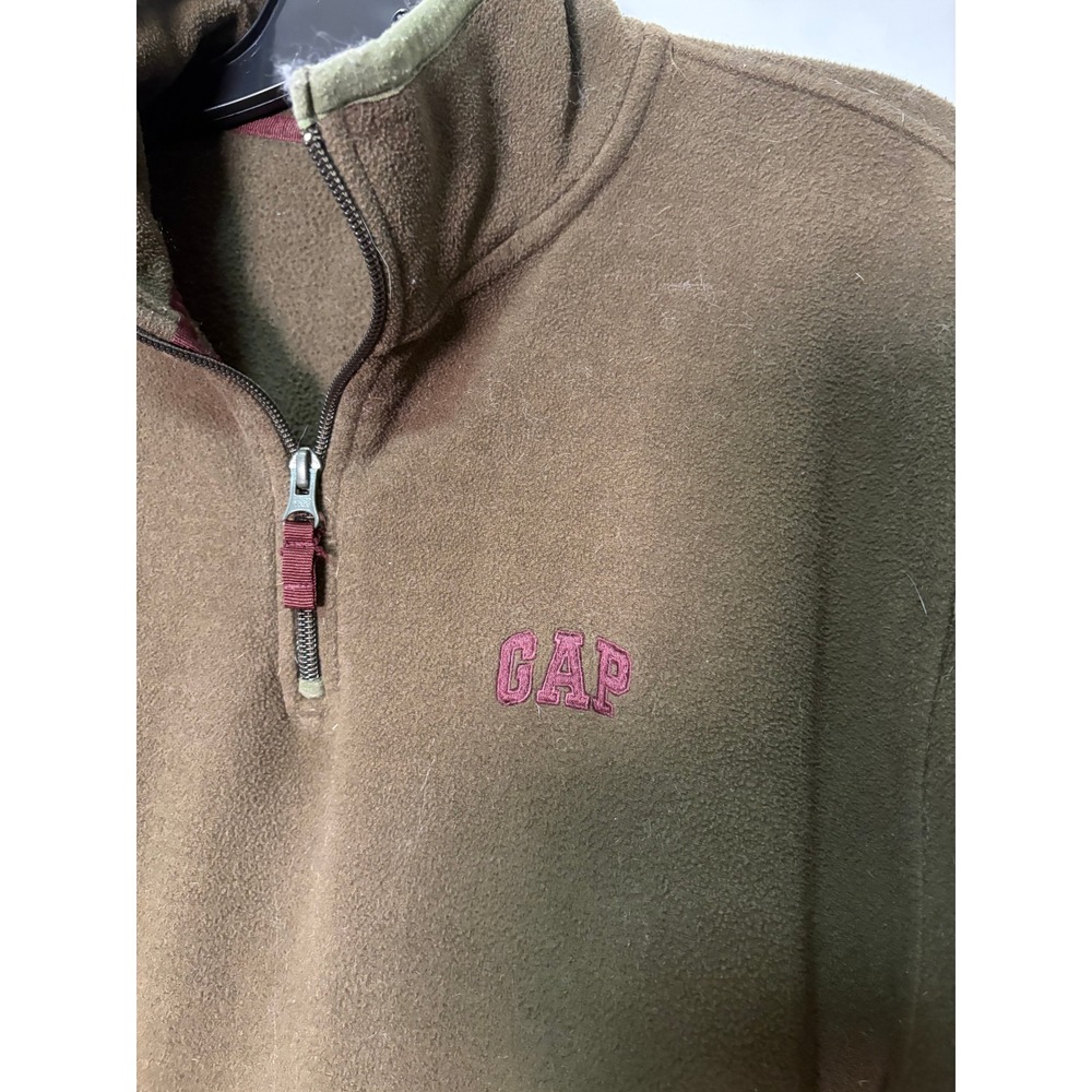 Vintage 90s Brown Gap Quarter Zip Pullover Large